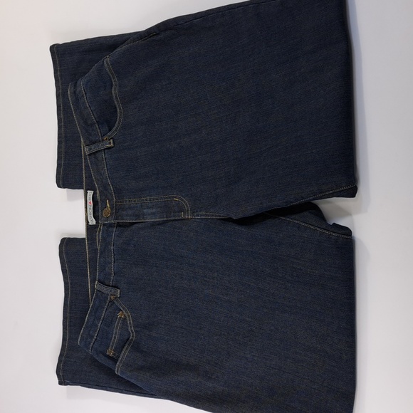 Fashion🔺️Bug Moderately Curvy Dark Wash Wide Leg Blue Jeans Size 22W - Picture 6 of 17